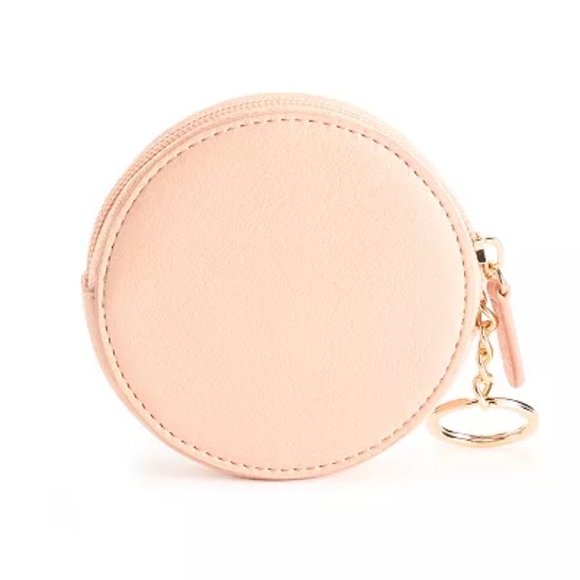 LC Lauren Conrad Snowflake Coin Pouch, Dusty Pink, NWT - Picture 3 of 7